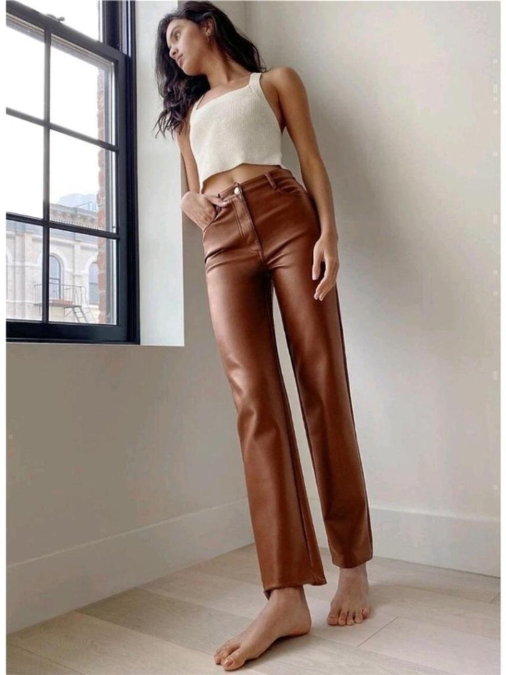 Aritzia - Melina Leather Pants NWT